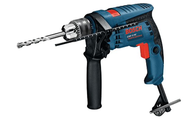 מקדחה רוטטת אלקטרונית בוש BOSCH GSB 13RE במזוודה + סט מקדחים 4,5,6,8