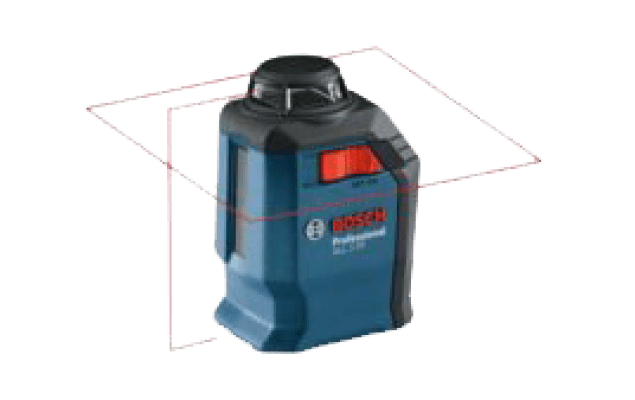 פלס לייזר צלב והיקפי בוש BOSCH GLL 2-2