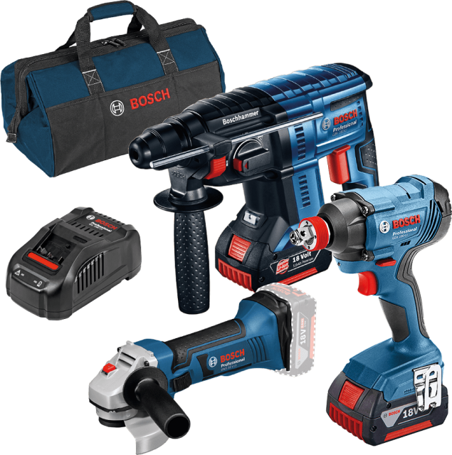 סט 3 כלים ליתיום Professional 18V- Li + תיק נשיאה