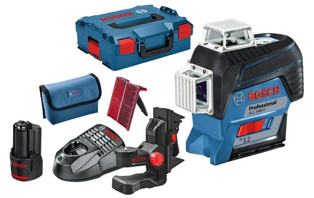 פלס לייזר BOSCH GLL 3-80C + תושבת BM1
